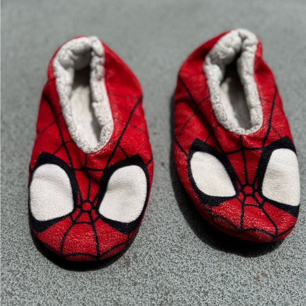 Marvel Spider-Man Slippers Socks Kids Size 13-4 (M/L)